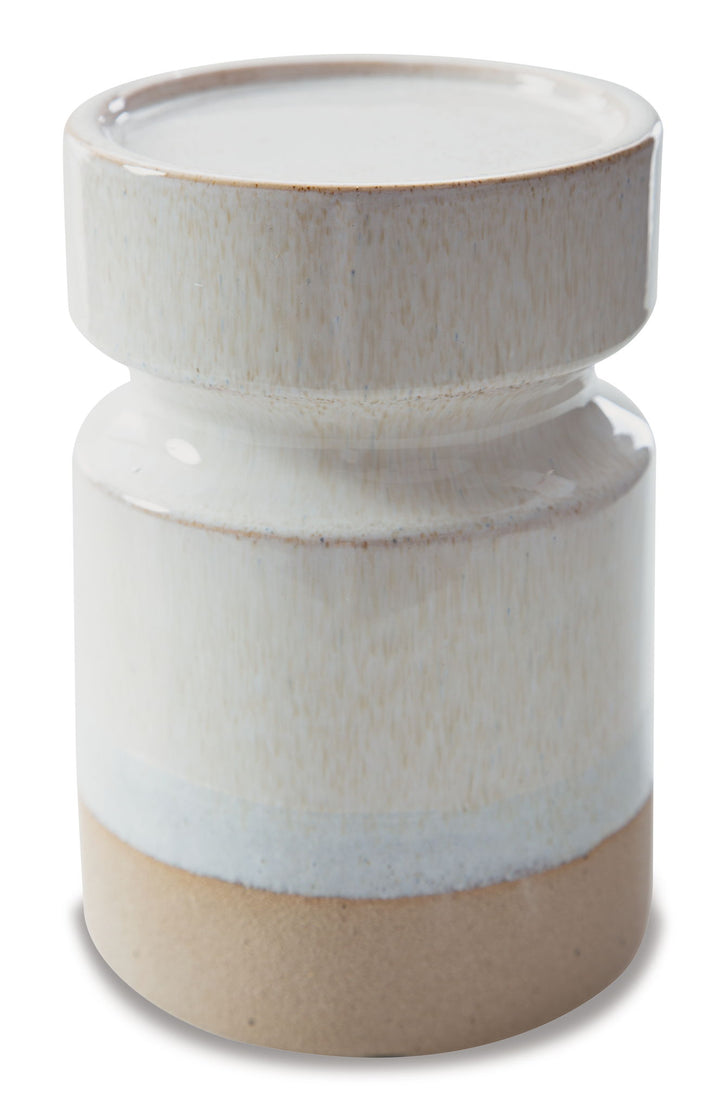 Hurston - Candle Holder Set (Set of 3) - Ivory / Brown
