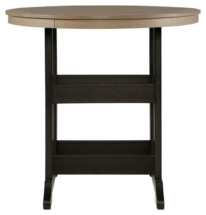 Fairen Trail - 5 Pc. - Dining Set with 4 Chairs - Black / Driftwood