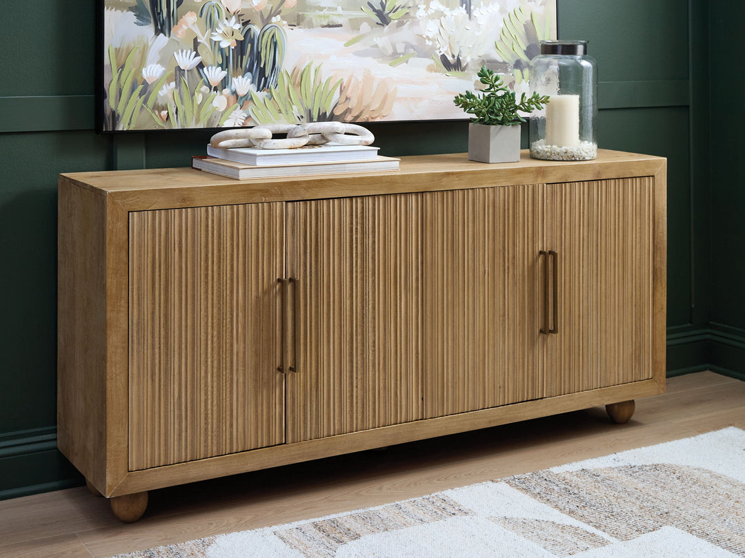 Niam - Accent Cabinet - Light Antique Beige