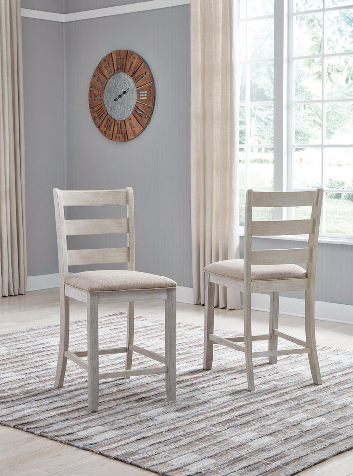Skempton - Upholstered Barstool (Set of 2) - White – alternate view 4