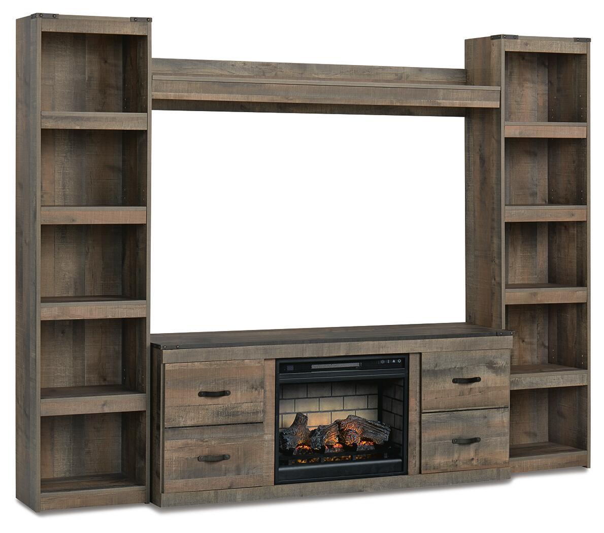 Trinell - 4-Piece Entertainment Center With 60" TV Stand – alternate view 2