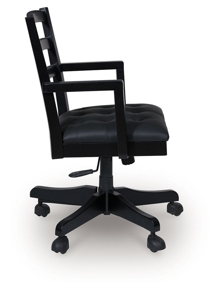 Wildenauer - Home Office Swivel Desk Chair - Brown / Black