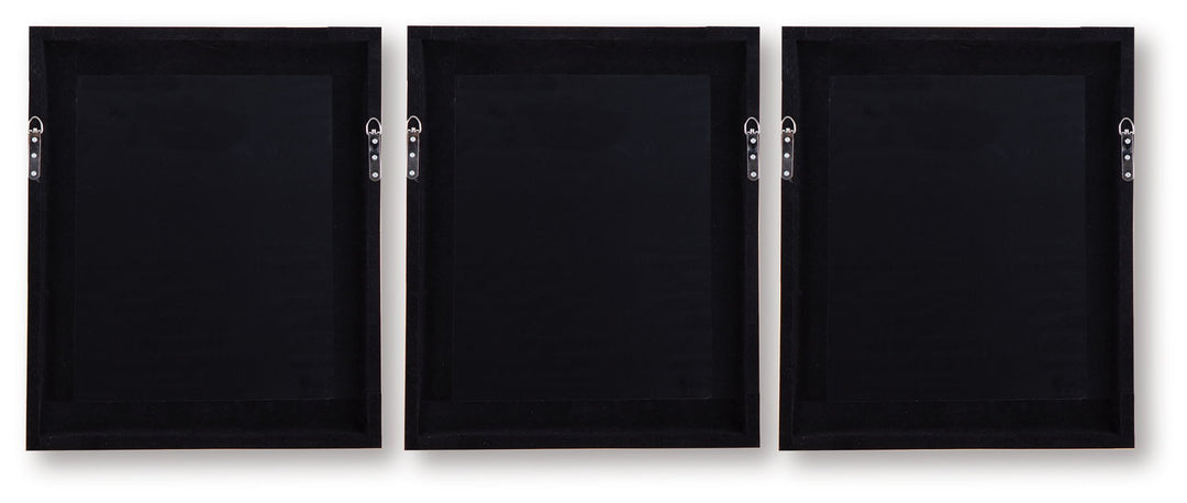 Hendridge - Wall Art Set (Set of 3) - Taupe / White