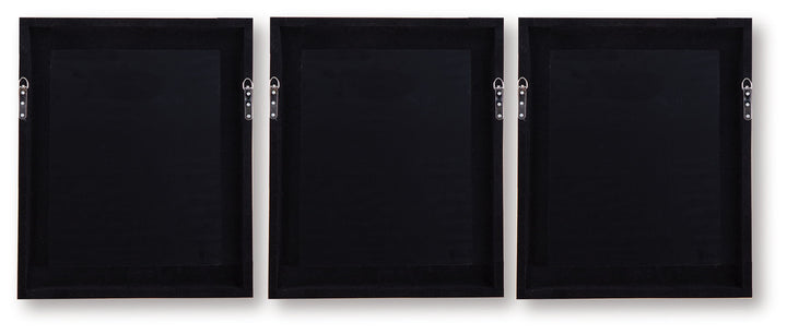 Hendridge - Wall Art Set (Set of 3) - Taupe / White