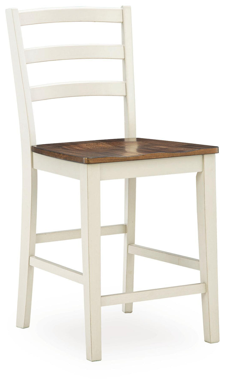 Brinfern - Barstool (Set of 2) - Brown / Antique White