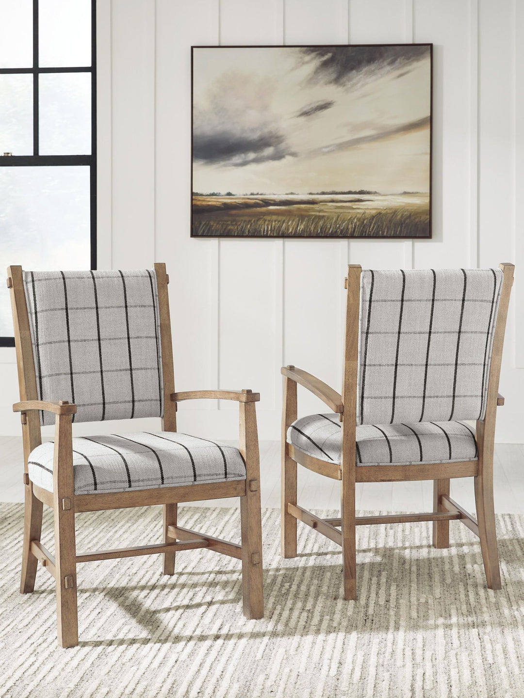 Ridgester - Dining Upholstered Arm Chair (Set of 2) - Light Brown – alternate view 4