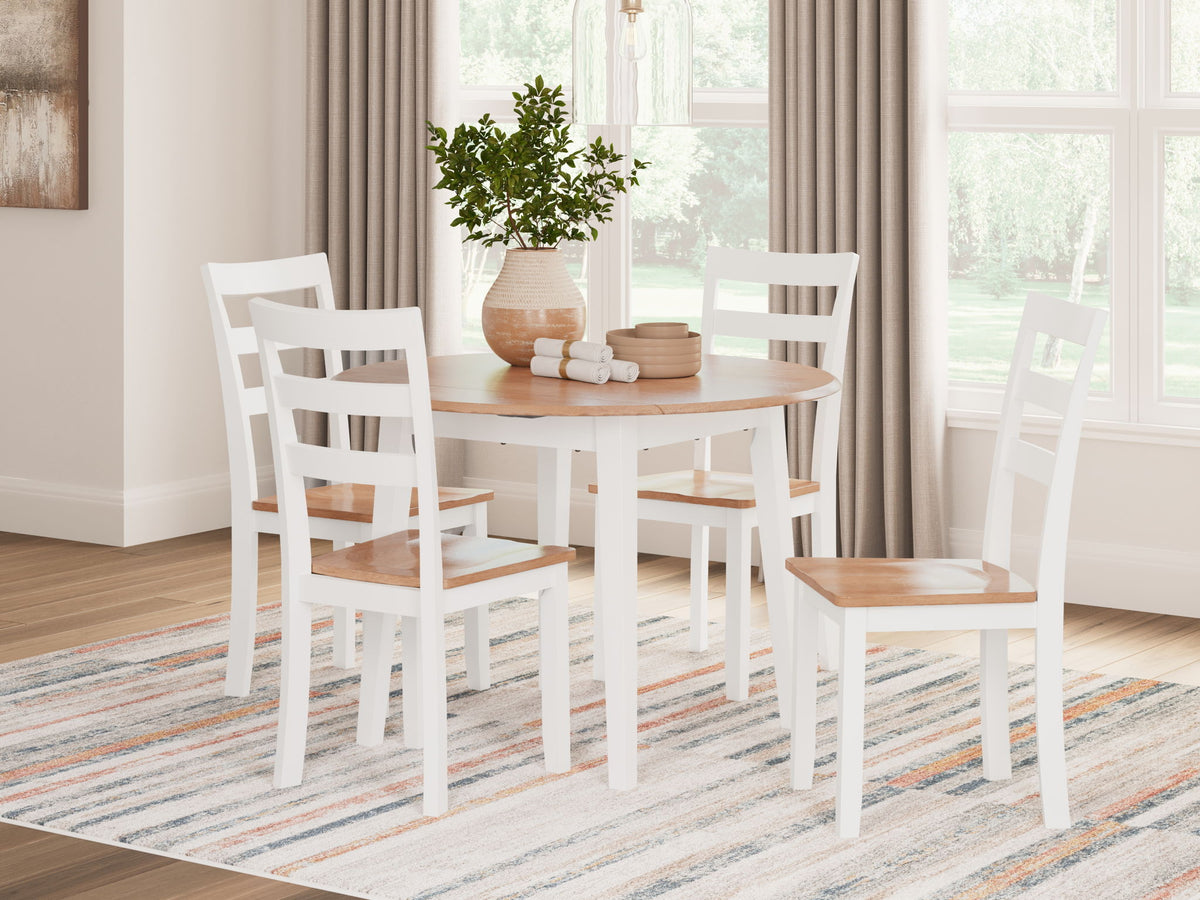 Gesthaven - Round Dining Room Drop Leaf Table Set – alternate view 3