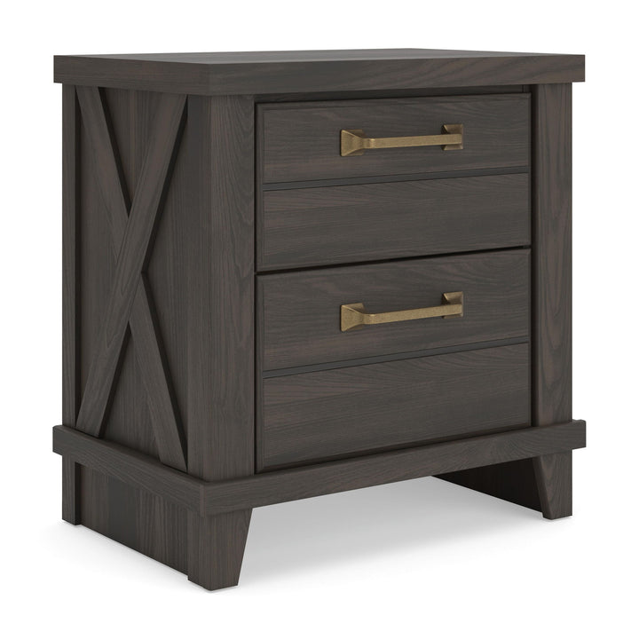 Vonitta Bay - Two Drawer Night Stand - Dark Brown