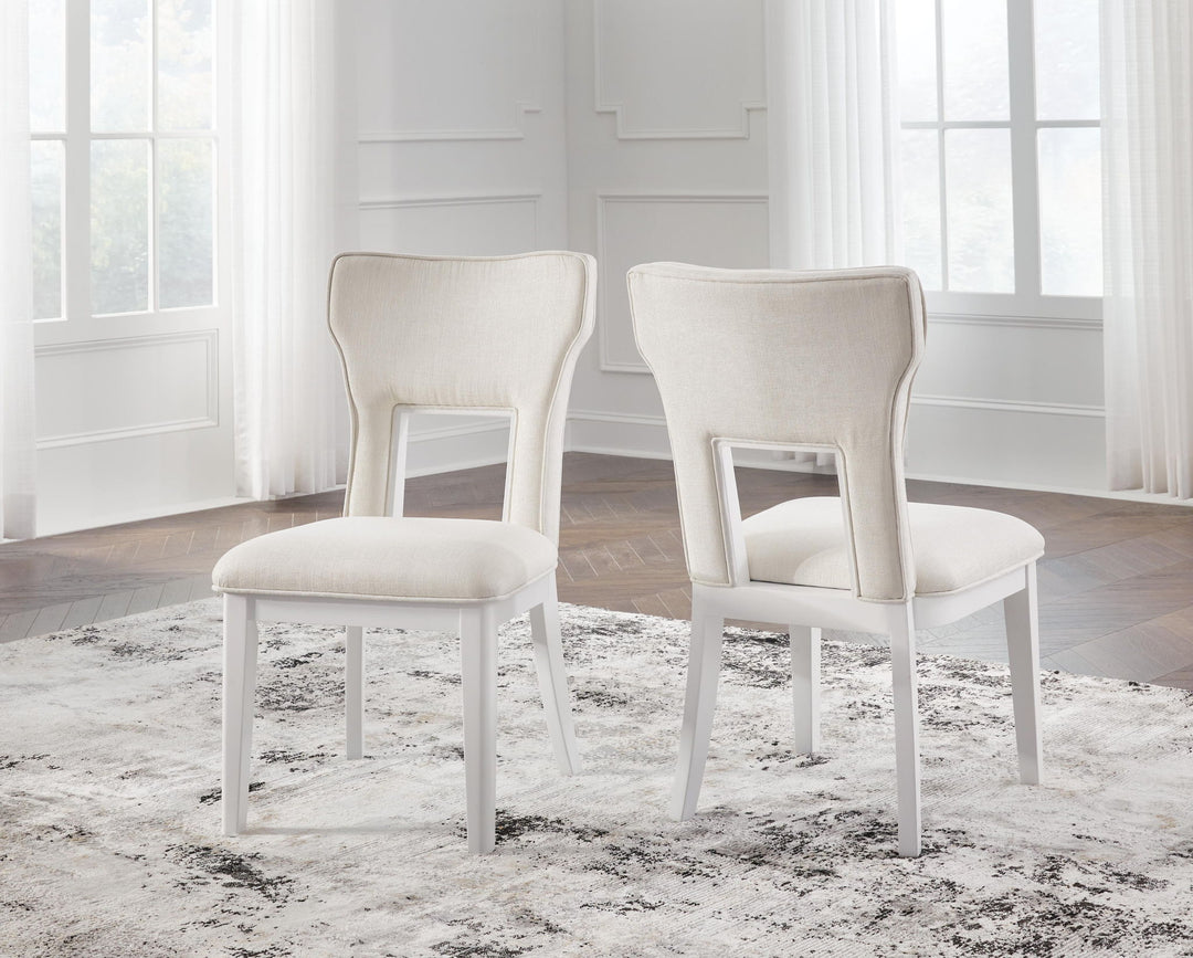 Chalanna - Dining Upholstered Side Chair (Set of 2) - White – alternate view 4