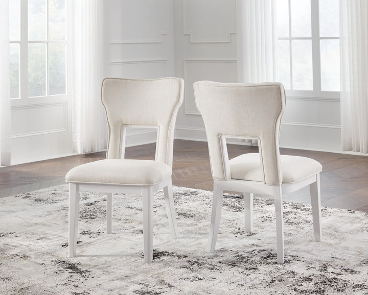 Chalanna - Dining Upholstered Side Chair (Set of 2) - White – alternate view 4